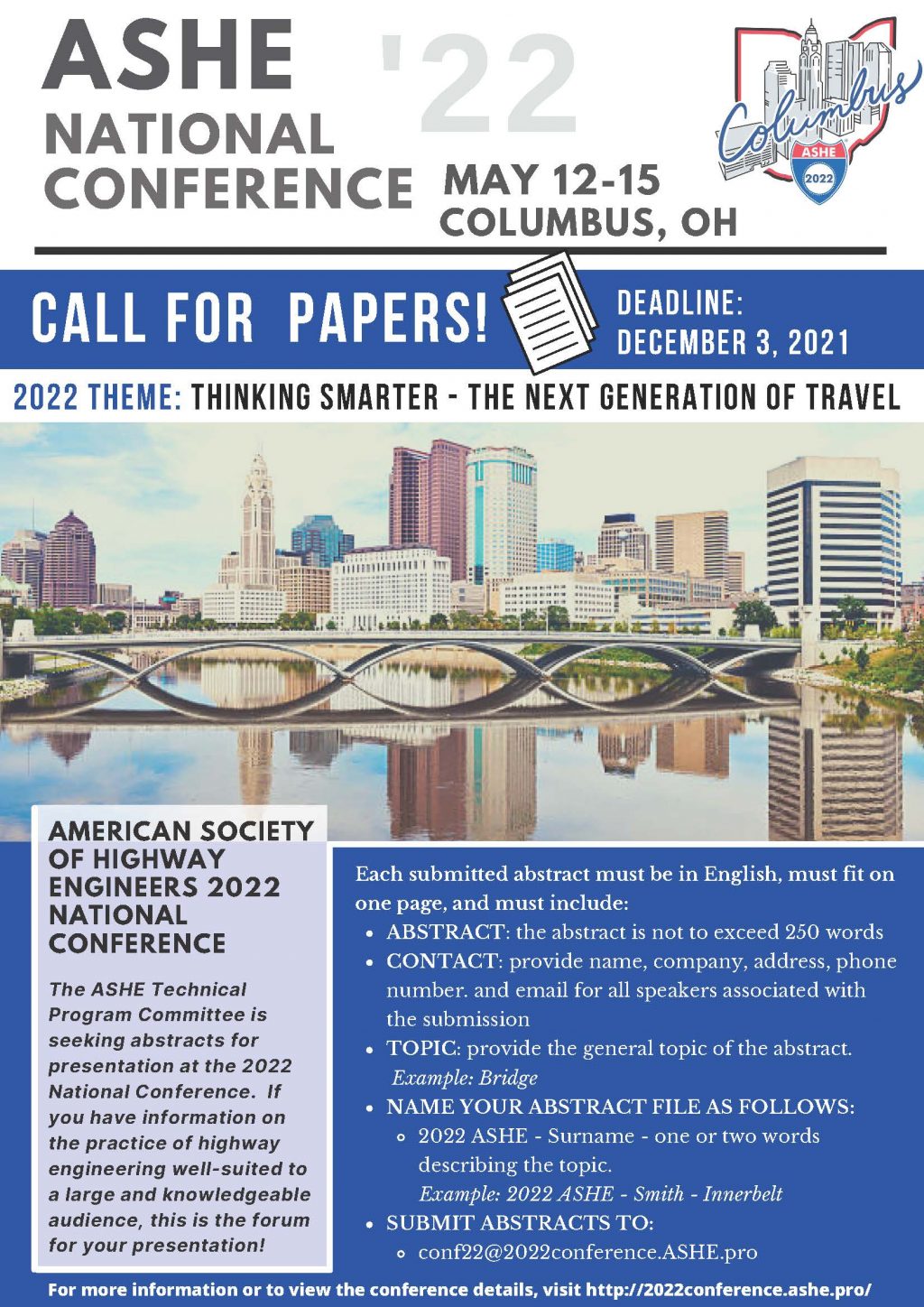 Call for Papers! 2022 ASHE National Conference